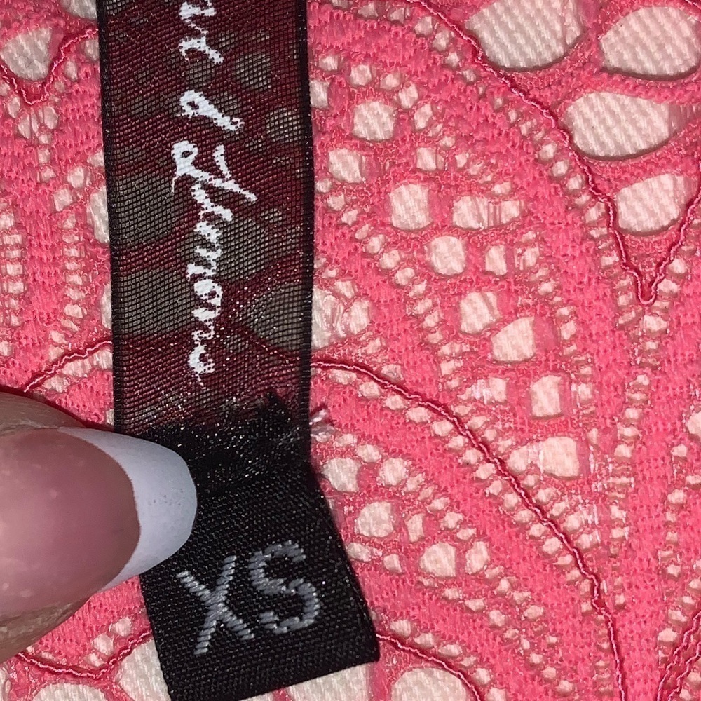 For Love & Lemons Lace Pink Lulu Dress XS - Picture 6 of 9